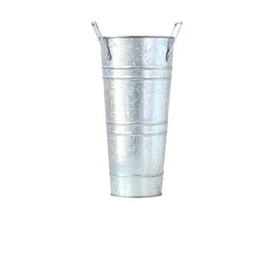 Nouveau Pot de Fleurs Polyvalent en Fer Galvanisé Chromé Style Ferme Vintage, Vase et Seau de Rangement - Product Image 5