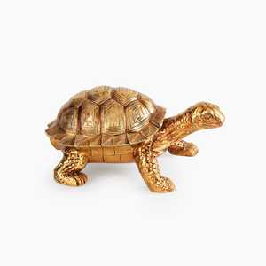 Handcrafted Modern Turtle Figurine Feng Shui Animal Sculpture Tabletop Decor for Living Room Baptism Gift - Product Image 1