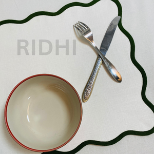 Manteles Individuales de Lino Blancos y Verdes al por Mayor, Manteles con Borde Festoneado, Manteles Ecológicos de Lino, Manteles Personalizados para Mesa de Comedor - Product Image 6