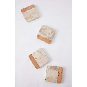 Posavasos de Té de Mármol Natural Ecológicos, Duraderos y Lavables, Juego de Posavasos Promocionales de Piedra para Bebidas - Product Image 3