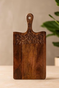 เขียงไม้ชีแฮมไม้แกะแกะลายดอกไม้แกะสลักด้วยมือกระดานเสิร์ฟอาหารในครัวมีความหนาทนทาน - Product Image 4