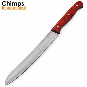 Cuchillo de Chef para Pan de Acero Inoxidable J2 con Acabado Cepillado, Mango de Madera Pakka, Cuchillo de Cocina Ambidiestro para Uso Diario, Precios al por Mayor - Product Image 6
