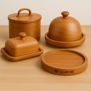 Ensemble de bols de service en bois d'acacia artisanal de qualité supérieure, design classique, finition naturelle polie, écologique, pour mariage et usage domestique - Product Image 1