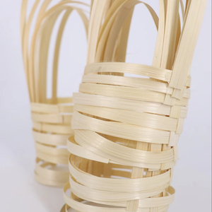 Bamboo Holder <b>Cup</b> Bamboo material <b>cup</b> holder with handle for glass mugs and daily home use Vietnam made - Product Image 3