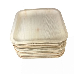 Wholesale Palm Leaf <b>Plates</b> Pack of 25 Pieces Eco Friendly <b>Disposable</b> <b>Plates</b> 7 Inches Square for Birthday Parties and Hotel Uses - Product Image 1