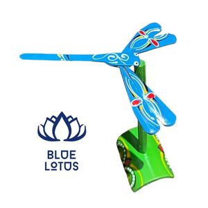 Jouet d'équilibre libellule en bois écologique le plus vendu, art coloré pour ornement de jardin - Product Image 1