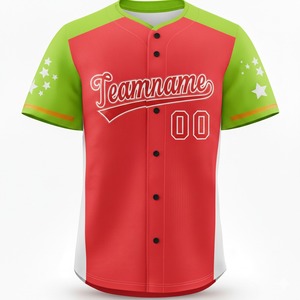Camiseta de Béisbol a Rayas Estampada 100% Poliéster, Uniforme de Béisbol con Color Personalizado, Camiseta de Béisbol Personalizada - Product Image 4