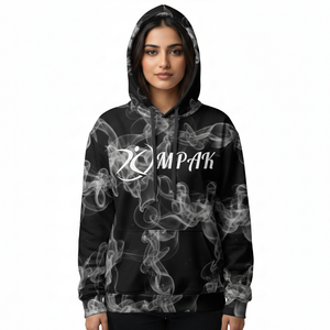 Sweat à capuche unisexe surdimensionné haut de gamme pour l'hiver, avec broderie et impression par sublimation intégrale, pour un style décontracté moderne - Product Image 1