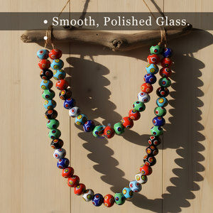 EXCEL EXPORTS Cuentas de Vidrio Multicolor para Bisutería, 12×18mm |   Cuentas Decorativas para Pulseras, Pendientes, Suministros para Manualidades |   Cadena de 8 Pulgadas - Product Image 4