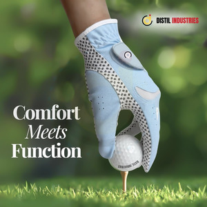 Gants de golf unisexes pour gaucher en cuir Cabretta, antidérapants, respirants, légers, avec fermeture auto-agrippante et impression en relief - Product Image 6