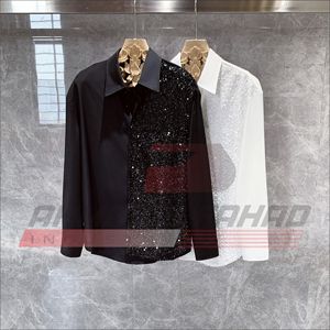 Chemise à manches longues pour homme, design à paillettes haut de gamme, collection Annshine de l'industrie Ahmad & Fahad, mode automne polyvalente pour homme - Product Image 5