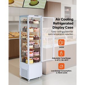 Equipo de Refrigeración para Cocina Comercial, Vitrina Refrigerada para Pasteles de 9.8 Pies Cúbicos/278L, 5 Niveles, con Iluminación LED - Product Image 2