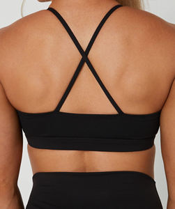 Conjunto de Yoga Personalizado para Mujer, Dos Piezas, Sujetador Deportivo, Pantalones Cortos de Cintura Alta, Spandex/Nylon Sólido Reversible, Ropa Deportiva Ecológica - Product Image 3