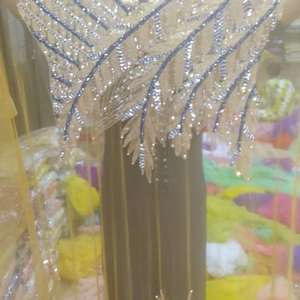 Vestido de gala mini formal con cuentas hechas a mano, corte imperio, ecológico, con dobladillo y forro de algodón modal, panel ODM - Product Image 5