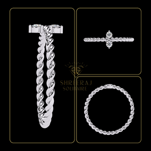 Anillo Minimalista de Oro Sólido de 18K con Diamante Natural Trenzado de 0.10 Quilates, Certificado por IGI, para Uso Diario, Regalo de Aniversario de Bodas para Mujer - Product Image 4