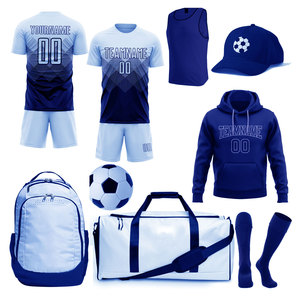 Custom Sublimation Summer Quick Dry <b>Soccer</b> Kit Full Set Polyester Football Jersey Shirt Shorts Sports Uniform Wholesale - Product Image 1