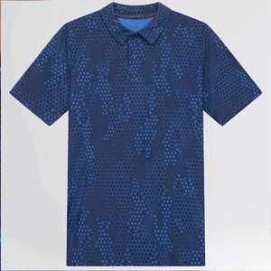 Camisas de trabajo elásticas ajustadas de manga corta con botones, informales y de negocios para hombre, tipo polo, más vendidas. - Product Image 5