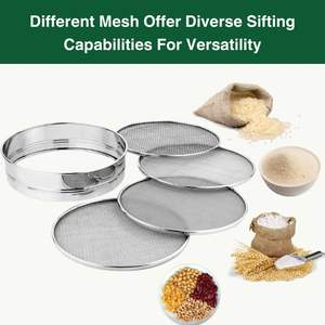 Precios al por mayor Logotipo personalizado Acero inoxidable Tamiz intercambiable Harina Especias Coladores de alimentos Atta Chalni Jaali Channi - Product Image 6