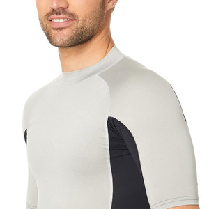 Men High Stretch Polyester/Nylon Rash Guard Training Shirt Breathable Quick Dry Performance Top for Surfing Water Sports Fitness - Product Image 6