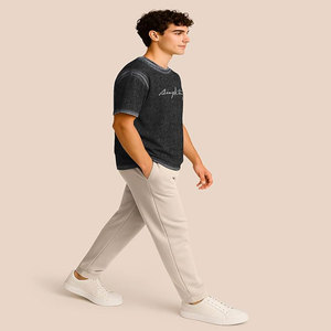 Camiseta de alta calidad 100% camisetas de algodón con logotipo personalizado impreso camisetas lisas Unisex de talla grande para hombres - Product Image 3