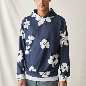 Sudadera con Capucha Gótica para Hombre, Tallas Grandes, Estilo Urbano, Invierno, MOQ Bajo, Estampado Trasero, Manga Larga - Product Image 1