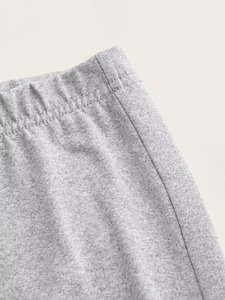 Pantalones deportivos de lona transpirables y ecológicos para mujer, de cintura alta con botones, estilo urbano, al por mayor - Product Image 3