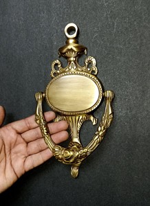 Battant de porte artisanal en laiton, ange gardien, style antique et vintage, poignée décorative pour porte d'entrée, décoration intérieure - Product Image 5