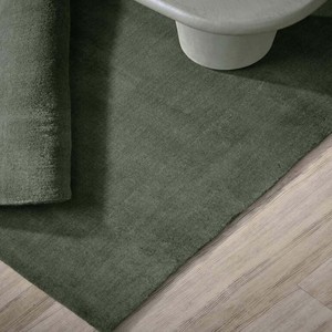 Tapis uni vert olive épais de 14 mm, tissé à la main, moderne, couleur unie, tapis de luxe, revêtement de sol doux pour salon, chambre à coucher - Product Image 4