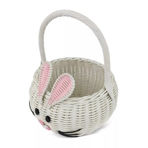 Cesta de conejito de Pascua encantadora, organizador de mimbre natural, cestas multiusos para almacenamiento en el hogar y la habitación de los niños. - Product Image 2