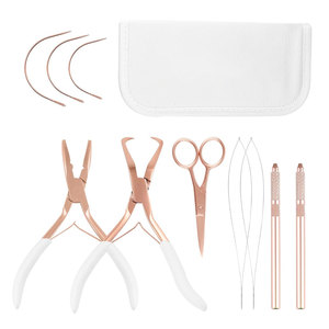 Kit de Herramientas para Extensiones de Cabello: Alicates con Mango Antideslizante, Herramienta para Colocar Cuentas, Aguja para Extensiones, Gancho para Cabello, Cuentas para Peinado - Product Image 2
