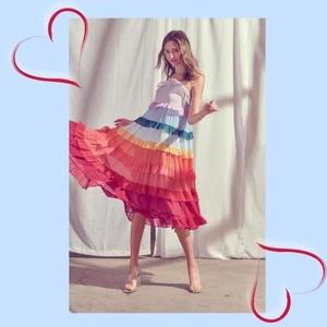 Precioso Vestido Maxi con Volantes en Capas, Femenino, con Múltiples Capas de Volantes, Forro Completo de Algodón, Ecológico y Transpirable para Mujer - Product Image 4