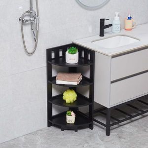 Estante Esquinero de Madera de 4 Niveles, Multiusos, para Hogar, Oficina o Baño, Ideal para Espacios Pequeños - Product Image 5