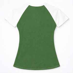 Camiseta de manga raglán verde esmeralda de la hermandad Iota Phi Lambda, ropa con letras griegas, camiseta informal de manga corta con cuello redondo para mujer - Product Image 6