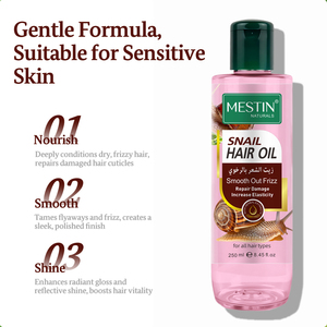 Olio per <span class=keywords><strong>Capelli</strong></span> Nutriente alla Bava di Lumaca 250ml a Marchio Privato per Riparazione e Anti-Crespo, Siero Lisciante per Tutti i Tipi di <span class=keywords><strong>Capelli</strong></span> - Product Image 3