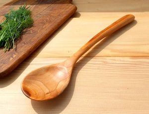 Durable Natural Wood Kitchen Spoon Set with Handmade Finish for <b>Cooking</b> and Food Serving - Product Image 3