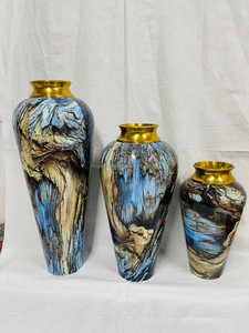 แจกันดอกไม้แห้งทำมือ ของตกแต่งบ้าน หลากสี แจกันตกแต่งศิลปะที่ดีที่สุด แจกันตกแต่งภายในสไตล์โมเดิร์น สีขาว (แพ็ค 3 ชิ้น) - Product Image 5