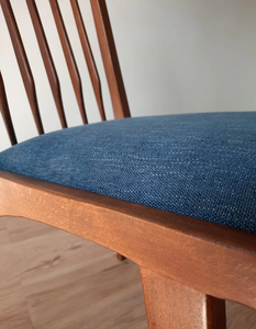 Chaise de salle à manger moderne en bois massif, style luxe léger, dossier simple, revêtement en cuir anti-griffures, pour la maison - Product Image 2