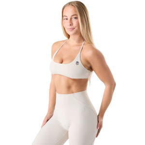 Sujetador deportivo sin costuras con tirantes para mujer, ropa deportiva de yoga y fitness, suave, elástico, con soporte, ligero, top de entrenamiento, color Aura Axis Wheat - Product Image 2