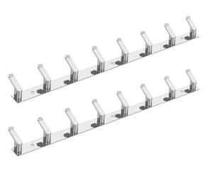 Perchero de Pared Moderno y Resistente de Acero Inoxidable de Primera Calidad con 8 Ganchos Ajustables, Perchero de Pared Resistente a la Oxidación para Chaquetas y Ropa - Product Image 3