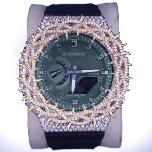 นาฬิกาหรูหราประดับเพชรโมอิสซาไนต์สีน้ำเงิน หน้าปัดยาง คริสตัลแซฟไฟร์ พร้อมใบรับรอง GRA ระดับ VVS สี D - Product Image 1