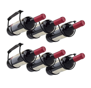 Support à bouteilles de vin en métal, design spécial, étagères de comptoir, porte-bouteilles en métal pour la maison, la cuisine et le bar - Product Image 5