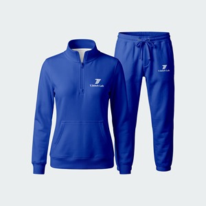 Conjunto Deportivo de Mujer con Cierre de Cremallera de un Cuarto, Transpirable, Ligero y de Secado Rápido, con Pantalones con Cordón, Ropa de Invierno, Estilo Urbano - Product Image 6