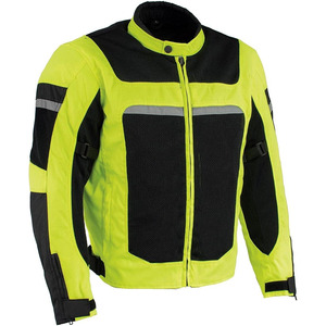 เสื้อแจ็คเก็ตนักแข่งตาข่ายสีเขียวสะท้อนแสงสำหรับผู้ชาย - Product Image 1