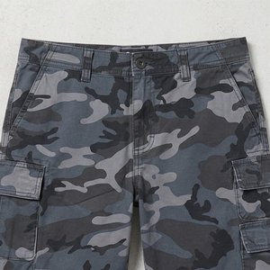 Shorts personnalisés en gros avec logo, 100% coton, molleton épais 440g, couleur unie, pour hommes, taille élastique, taille mi-haute, printemps-été, style américain - Product Image 6