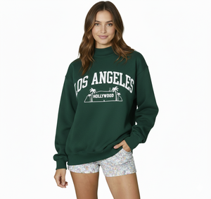 Sudadera de cuello alto de felpa para mujer, corte regular, 100% algodón, anti-bolitas, transpirable, tejido de 300g, ecológica, informal, para otoño - Product Image 2