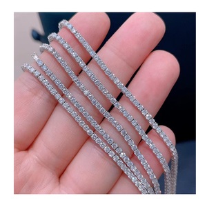 Bracelet tennis de qualité export, aspect diamant brillant, élégant, coupe ronde, unisexe, bijoux hip-hop d'Inde - Product Image 1