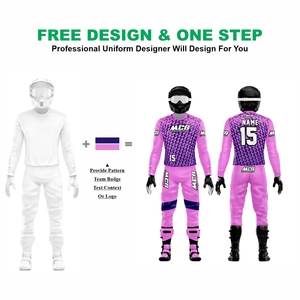 ชุดแข่งรถมอเตอร์ไซค์ MTB AVT พิมพ์ลายซับลิเมชั่นคุณภาพหรูหราสำหรับผู้ชายและผู้หญิง ดีไซน์ทันสมัย พิมพ์ลายซิลิโคนบนผ้า MX Racing Suit - Product Image 2