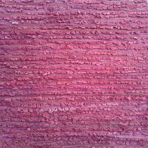 Alfombra de Cuero Reciclado a Rayas Reversible Tejida a Mano, Exclusiva y en Oferta, a Precio Económico para Sala de Estar, Hogar y Hotel - Product Image 2