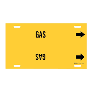 Marqueur de tuyau de gaz flexible Brady, à clipser/à fixer, résistant à la chaleur et aux produits chimiques, pour les installations industrielles - Product Image 2