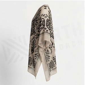 Kimono en mousseline de soie pour femme avec imprimé léopard, col en V, asymétrique, ouvert sur le devant, léger, pour la plage - Product Image 3